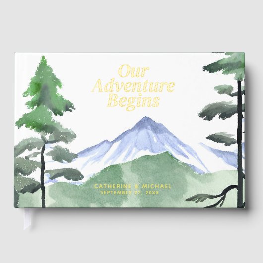 Emerald Greenery Mountain Pine Rustic Mariage (Recto)