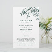 Emerald Greenery Programme Vintage de mariage bota (Debout devant)