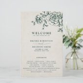 Emerald Greenery Programme Vintage de mariage bota (Debout devant)