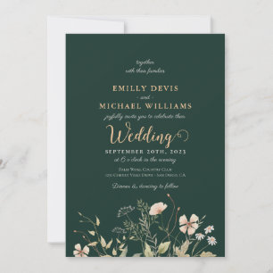 Emerald Greenery Signature Faire-part de mariage
