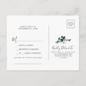 Emerald Greenery Song Request RSVP Briefkaart (Achterkant)