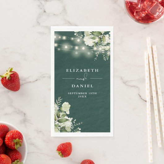 Emerald Greenery String Lights bruiloft Servet (Insitu)