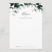 Emerald Greenery Wedding Advieskaart (Voorkant)