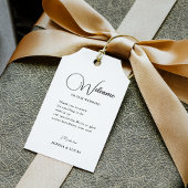 Emerald Greenery Wedding Welcome Gift Labels Cadeaulabel