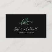 Emerald Greenery | Zwart Visitekaartje (Voorkant)