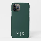 Emerald groen en wit | Modern monogram Case-Mate iPhone Case (Achterkant)
