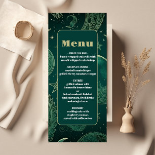 Emerald Groen Goud Hemelse Bruiloft Menu