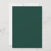  Emerald Groen Goud Rococo Foliage Bruiloft Kaart (Achterkant)