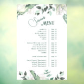Emerald Groene Dienstmenu Raamsticker (Vel 3)