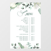 Emerald Groene Dienstmenu Raamsticker (Vel)