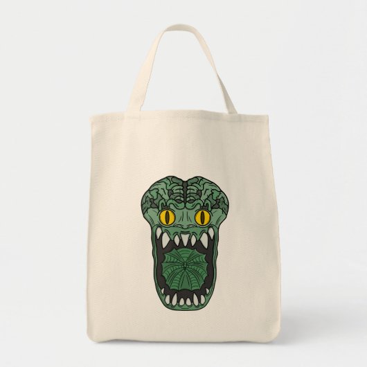 Emerald Grotesque Fang Creature Tote Bag (Voorkant)