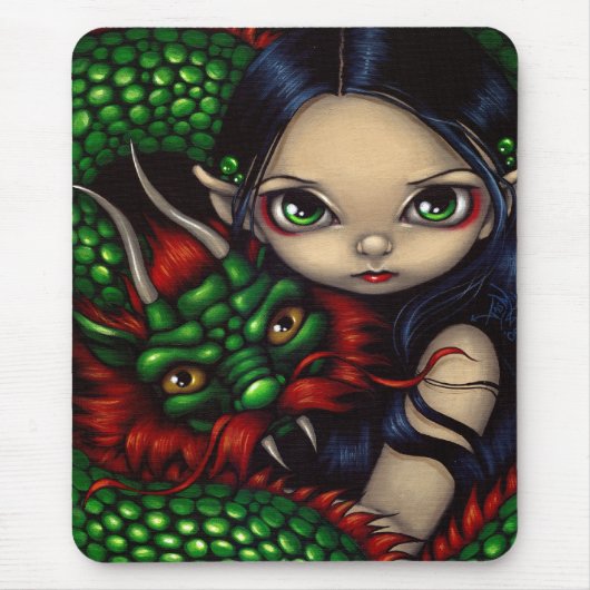 "Emerald Guardian" Mousepad Muismat (Voorkant)