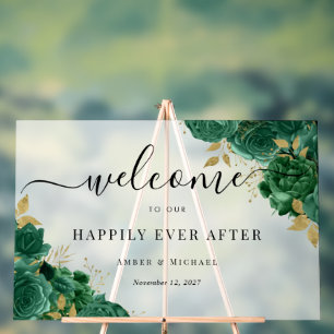 Emerald Happily Ever After Trouw Acrylaat Bord
