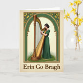 Emerald Harp Irish Pride Card Kaart (Gele Bloem)