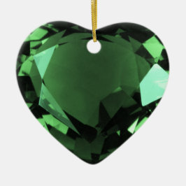 Emerald Heart Keramisch Ornament