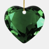 Emerald Heart Keramisch Ornament (Achterkant)