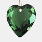 Emerald Heart Keramisch Ornament (Links)