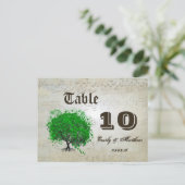 Emerald Heart Leaf Tree-nummer Briefkaart (Staand voorkant)