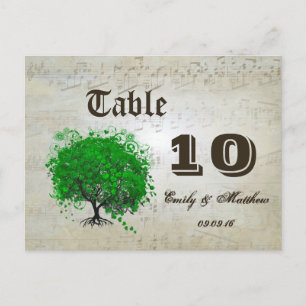 Emerald Heart Leaf Tree-nummer Briefkaart