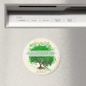 Emerald Heart Leaf Tree Save the Date Magnets Magneet (Insitu (Vaatwasser))