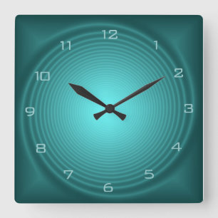 Emerald Illumined Design> Gelaagde wandklokken Vierkante Klok