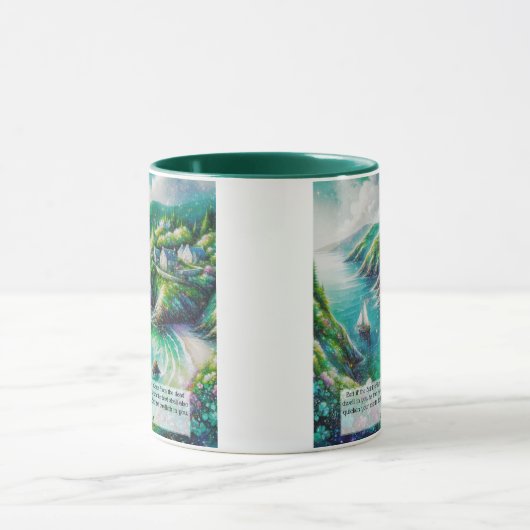 Emerald Isle Iers Christelijk KJV Romeinen Verse Mok (Midden)