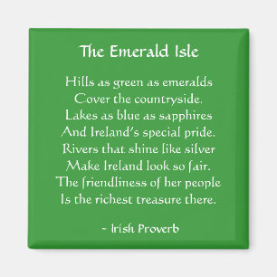 Emerald Isle Irish Proverbe Magnet