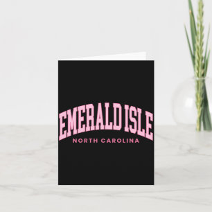 Emerald Isle North Carolina Retro Preppy Nostalgie Kaart