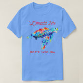 Emerald Isle North Carolina Waterverf Zee Turtle T-shirt (Design voorkant)