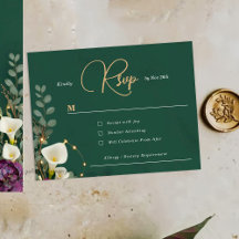 Emerald & Ivory Botanische Elegantie Trouwkaart