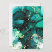 Emerald Jewel Tone Wedding Invitation Kaart (Achterkant)