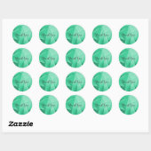 Emerald Jewel Tones Dank u Stickers (Vel)