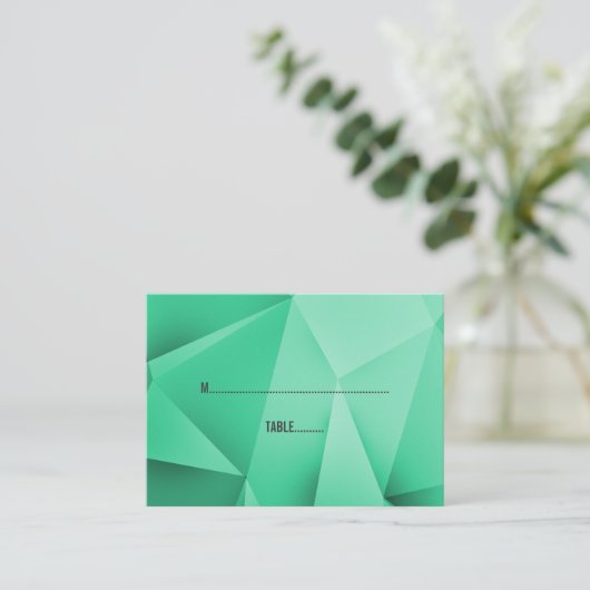 Emerald Jewel Tones Mariage Cartes de Place (Debout devant)