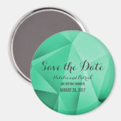 Emerald Jewel Tones Save the Date Magnet (Recto/Verso)