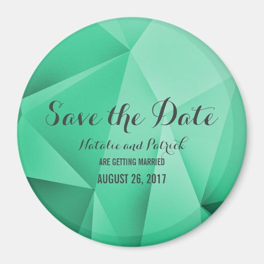 Emerald Jewel Tones Save the Date Magnet (Devant)