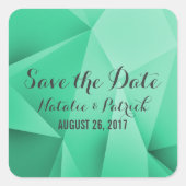 Emerald Jewel Tones Save the Date Stickers (Voorkant)