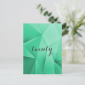 Emerald Jewel Tones Table Number Briefkaart (Staand voorkant)