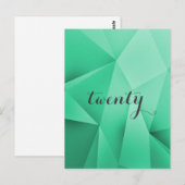 Emerald Jewel Tones Table Number Briefkaart (Voorkant / Achterkant)