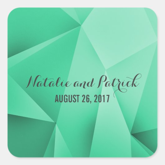 Emerald Jewel Tones Wedding Stickers (Voorkant)