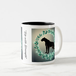 "Emerald Jungle Shadow" Tweekleurige Koffiemok