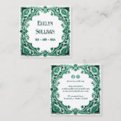 Emerald keramiek geïnspireerd visitekaartje (Voorkant / Achterkant)