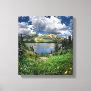 Emerald Lake 4 - Weminuche Wilderness - Colorado Canvas Afdruk