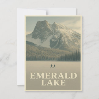 Emerald Lake Briefkaart - Canadese winterrotsen