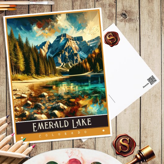 Emerald Lake, Colorado | schilderij Briefkaart