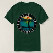 Emerald Lake Wisconsin Paddleboarding T-shirt (Design voorkant)
