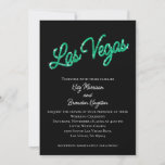 Emerald Las Vegas Faire-part de mariage<br><div class="desc">Ce Faire-part de mariage de Las Vegas est agrémenté de vert émeraude scintillant sur un arrière - plan noir, ce qui en fait un lieu de séjour idéal pour un mariage à Las Vegas. Il fait partie de la collection Mariage Emerald Las Vegas Sparkles. Si d'autres éléments de coordination sont...</div>