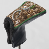 Emerald lizard Salamander op aarde Golfheadcover (3/4 voorkant)