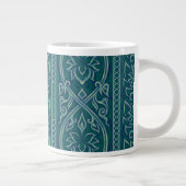Emerald Lotus Tapestry Pattern - De Witte Lotus Extra Grote Beker (Rechts)