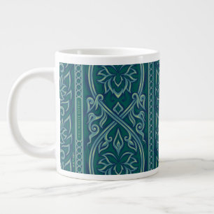 Emerald Lotus Tapestry Pattern - De Witte Lotus Extra Grote Beker