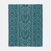 Emerald Lotus Tapestry Pattern - De Witte Lotus Fleece Deken (Voorkant)